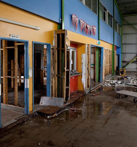 Flood damage in school, Brisbane Floods 2011